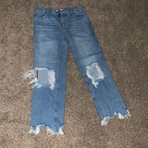 Free People flare ripped jeans